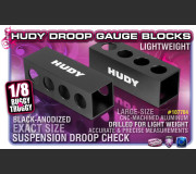 HUDY 107703 CHASSIS DROOP GAUGE SUPPORT BLOCKS (30 MM) FOR 1/8 OFF-ROAD (2) --- Replaced with #107704