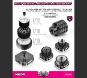HUDY 102460 ALU ADAPTER FOR 1/12 PAN CAR & 1/10 FORMULA TIRE