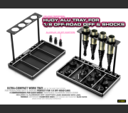 HUDY 109802  ALU TRAY FOR 1/8 OFF-ROAD DIFF & SHOCKS