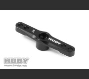 HUDY 293506 ALU THROTTLE SERVO HORN - FUTABA, SAVÖX - 2-HOLE - 25T - V2