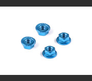 HUDY 296541-B ALU NUT M4 WITH SERRATED FLANGE - BLUE (4)