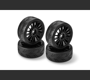 HUDY 803040  1/10 PRE-CUT SLICK TIRES RIGHT & LEFT (2+2)