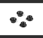 HUDY 296541-K ALU NUT M4 WITH SERRATED FLANGE - BLACK (4)
