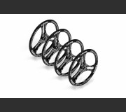 HUDY 109370 ALU SET-UP WHEEL FOR 1/10 TOURING RUBBER TIRES (4)