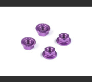 HUDY 296541-V ALU NUT M4 WITH SERRATED FLANGE - VIOLET (4)