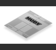 HUDY 108660 PLASTIC SET-UP BOARD DECAL 331x386MM - 1/10 OFF-ROAD