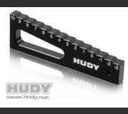 HUDY 107711 CHASSIS DROOP GAUGE -3 TO 10 MM FOR 1/8 CARS (20 MM)