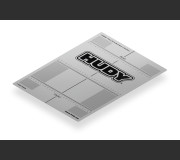 HUDY 108360 PLASTIC SET-UP BOARD DECAL 282x386mm - 1/10 TC
