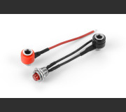 HUDY 104095 SET OF BLACK, RED & BLACK CABLE WITH RED BUTTON SWITCH