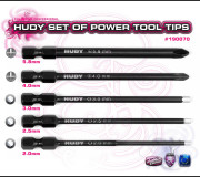 HUDY 190070 SET OF POWER TOOL TIPS 2.0, 2.5, 3.00MM + 4.0, 5.8 PHILLIPS
