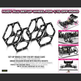 HUDY 108970  Alu Set-up Wheel For 1/10 Off-road (4)