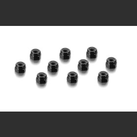 HUDY 296530-K ALU NUT M3 - BLACK (10)