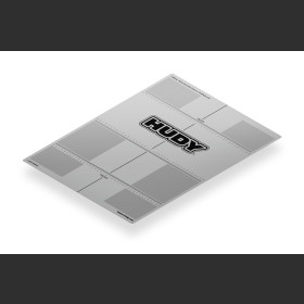 HUDY 108760 PLASTIC SET-UP BOARD DECAL 399x545mm - 1/8 OFF-ROAD & GT