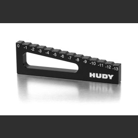 HUDY 107717 CHASSIS DROOP GAUGE 0 TO -13 MM FOR 1/8 OFF-ROAD & TRUGGY