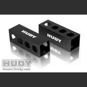 HUDY 107704 CHASSIS DROOP GAUGE SUPPORT BLOCKS 30MM FOR 1/8 OFF-ROAD - LW (2)