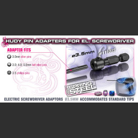 HUDY 111035 PIN ADAPTER 3.5MM FOR EL. SCREWDRIVER