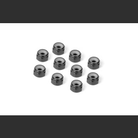 HUDY 296540-K ALU NUT M4 - BLACK (10)