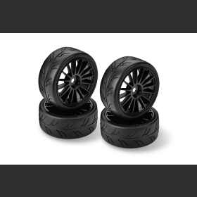 HUDY 803040  1/10 PRE-CUT SLICK TIRES RIGHT & LEFT (2+2)