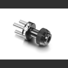 HUDY 102378 ALU NUT 3-PINS WHEEL ADAPTER - FRONT/REAR - 1/12 PAN CAR