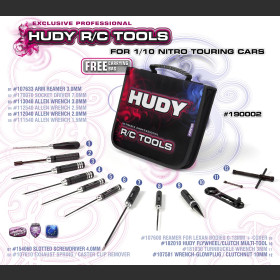 HUDY 190002 SET OF TOOLS + CARRYING BAG - FOR NITRO TOURING CARS