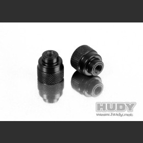 HUDY 109460 ALU NUT M3 FOR 1/10 & 1/12 PAN CAR SET-UP SYSTEM (2)