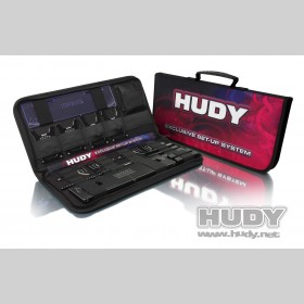 HUDY 108056 COMPLETE SET OF SET-UP TOOLS + CARRYING BAG - FOR 1/8 ON-ROAD CARS