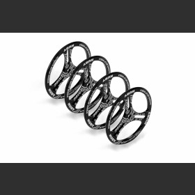 HUDY 109370 ALU SET-UP WHEEL FOR 1/10 TOURING RUBBER TIRES (4)