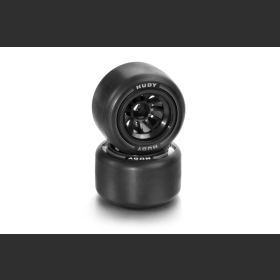HUDY 803080  1/10 FORMULA RUBBER TIRE - REAR (2) --- Replaced with #803082