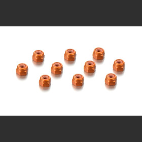 HUDY 296530-O ALU NUT M3 - ORANGE (10)