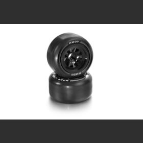 HUDY 803070  1/10 FORMULA RUBBER TIRE - FRONT (2) --- Replaced with #803072
