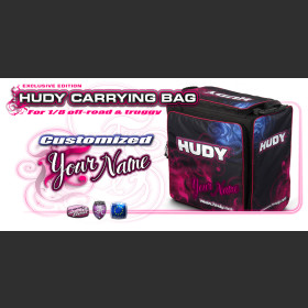 HUDY 199140-C  1/8 OFF-ROAD & TRUGGY CARRYING BAG + TOOL BAG - EXCLUSIVE EDITION - CUSTOM NAME