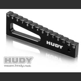 HUDY 107711 CHASSIS DROOP GAUGE -3 TO 10 MM FOR 1/8 CARS (20 MM)