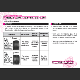 HUDY 816101  1/10 OFF-ROAD TIRE 2WD/4WD REAR CARPET - 101 (2)