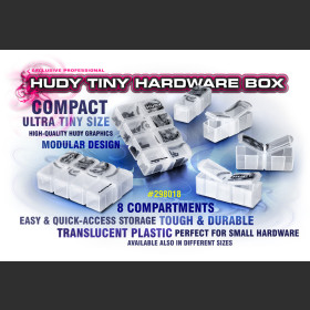 HUDY 298018  TINY HARDWARE BOX - 8-COMPARTMENTS