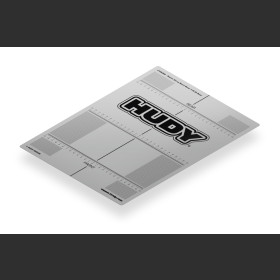 HUDY 108360 PLASTIC SET-UP BOARD DECAL 282x386mm - 1/10 TC