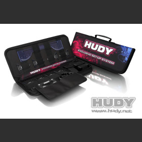 HUDY 108856 COMPLETE SET OF SET-UP TOOLS + CARRYING BAG - FOR 1/8 OFF-ROAD CARS