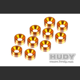 HUDY 296510-O ALU COUNTERSUNK SHIM - ORANGE (10)