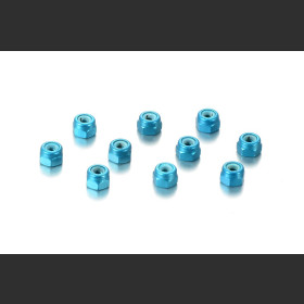 HUDY 296530-B ALU NUT M3 - BLUE (10)