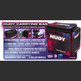 HUDY 199120  1/10 & 1/8 CARRYING BAG + TOOL BAG - EXCLUSIVE EDITION