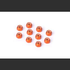 HUDY 296540-O ALU NUT M4 - ORANGE (10)