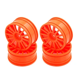 LC Racing C8048 25mm 14 Spokes Wheels 4pcs Fluo Orange(12mm Hex)