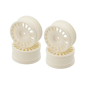 LC Racing C8054 25mm 18 Spokes Wheels 4pcs White(12mm Hex)