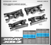 XRAY 322123-H Susp. Arm Front - Low Shock Mounting - Lower Left - Hard