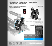 XRAY 323358 ALU MULTI ADJUSTABLE REAR UPRIGHT - EXTRA LOWER POSITION