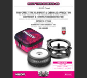 HUDY 102405 TIRE GLUEING JIG + HARD-CASE - 1/8 OFF-ROAD
