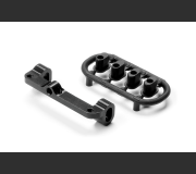 XRAY 332732 Alu Upper Arm Holder -  Right - Black - Swiss 7075 T6 - Set