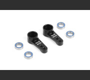 XRAY 302525-K Alu DUAL Servo Saver Arm - Black + Ball-Bearings (2)