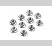 XRAY 960240 Nut M4 With SERRATED Flange  (10)