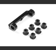 XRAY 332743 Alu Upper Arm Holder -  Left - Black - Swiss 7075 T6 - Set