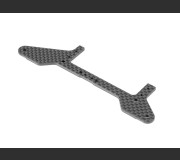 XRAY 371168 X1 CARBON REAR POD LOWER PLATE FOR 1-PIECE CHASSIS - FRONT